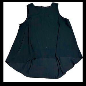 ❤️3/$15❤️WHBM Black High Low Tank Top Size XL